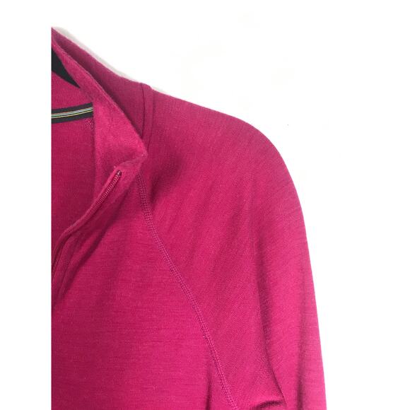 Smartwool Womens XS Merino Wool 250 Pink Pullover Sweater 1/4 Zip Breathable - Picture 4 of 7